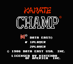 Karate Champ title screenshot